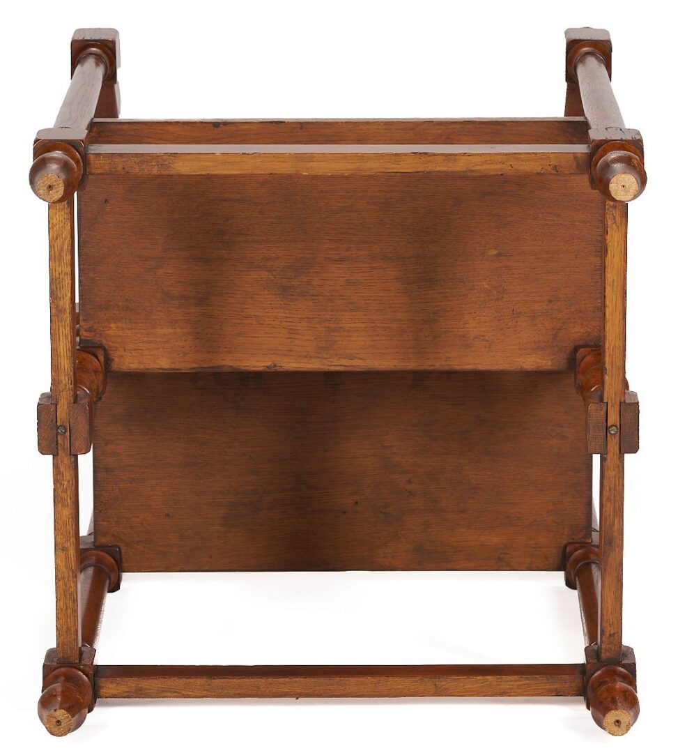Lot 265: Regency Style Oak Library Steps