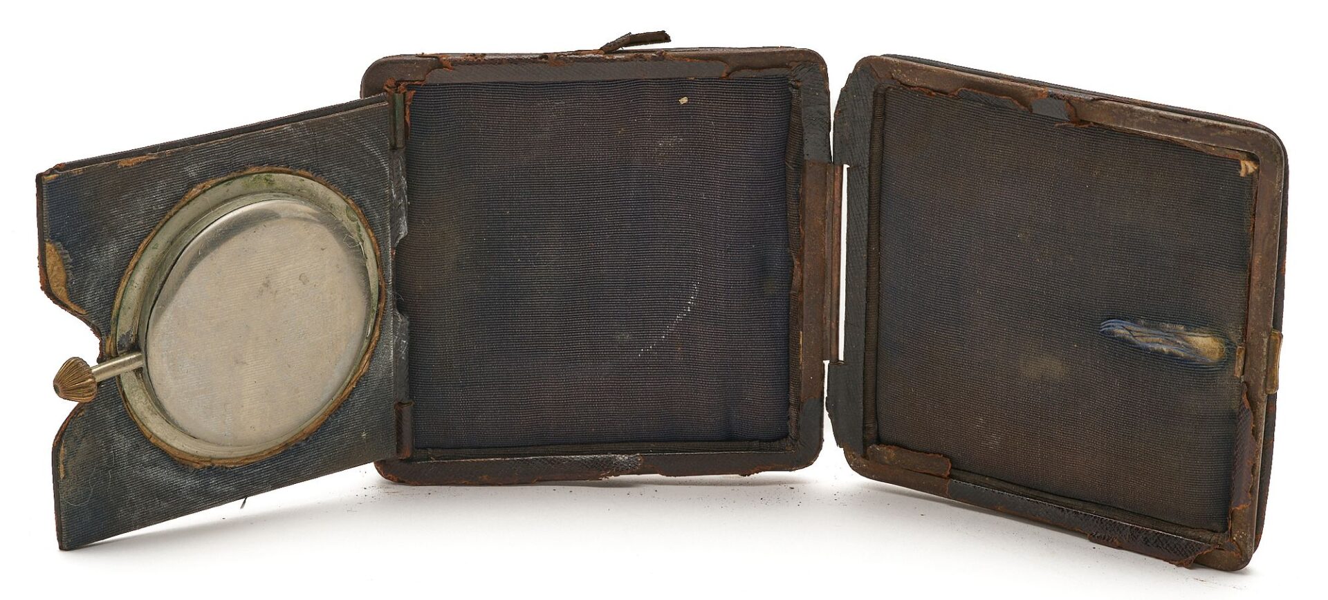 Lot 268: Charles Hour Pocket Watch & A. Stowell Travel Clock