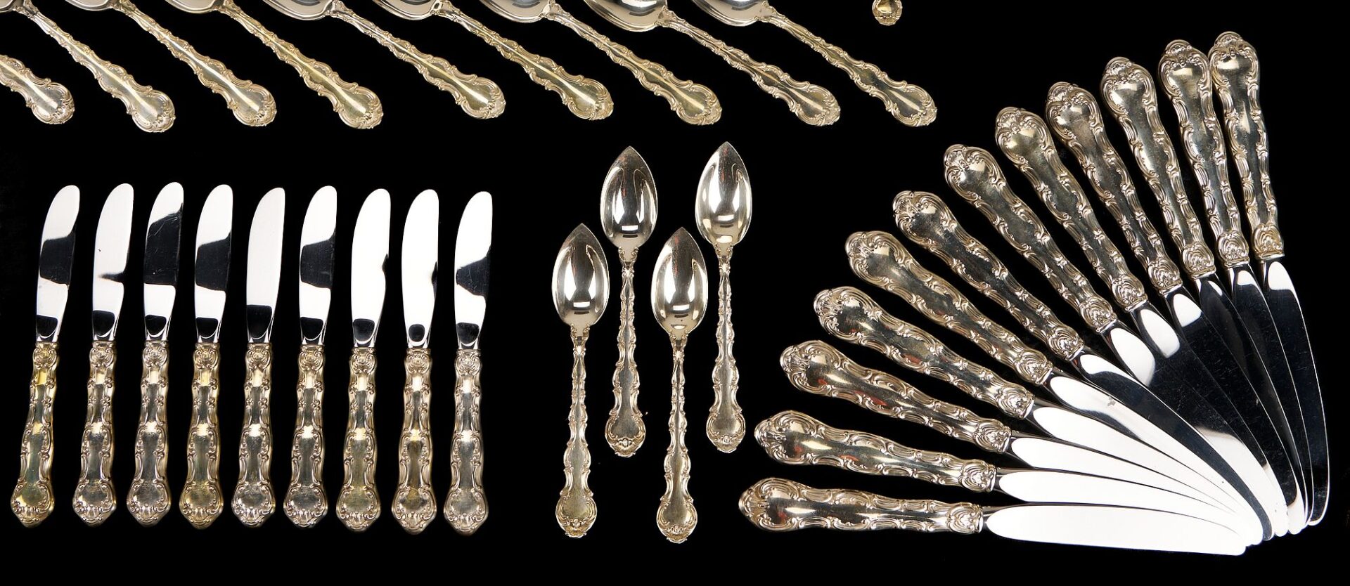 Lot 269: 102 Pcs. of Gorham Strasbourg Flatware