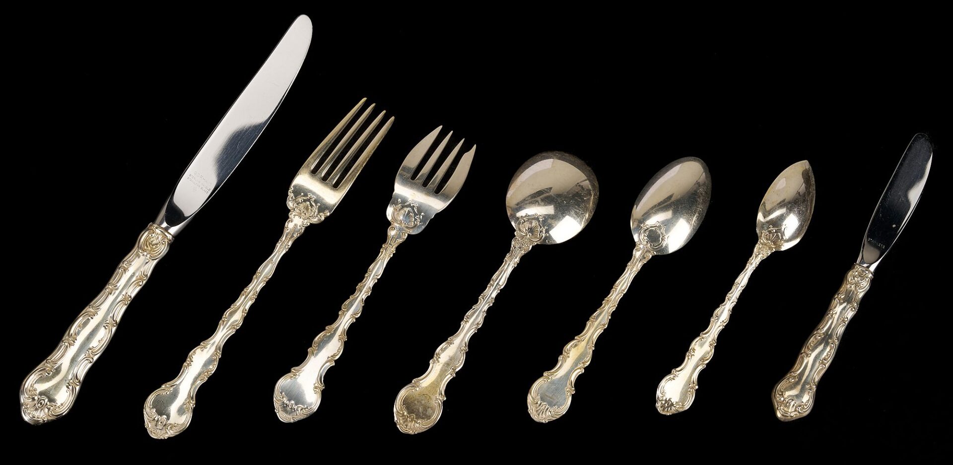 Lot 269: 102 Pcs. of Gorham Strasbourg Flatware