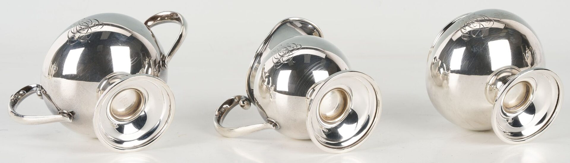 Lot 270: Gorham Sterling  5-Piece Coffee and Tea Service, Puritan Pattern