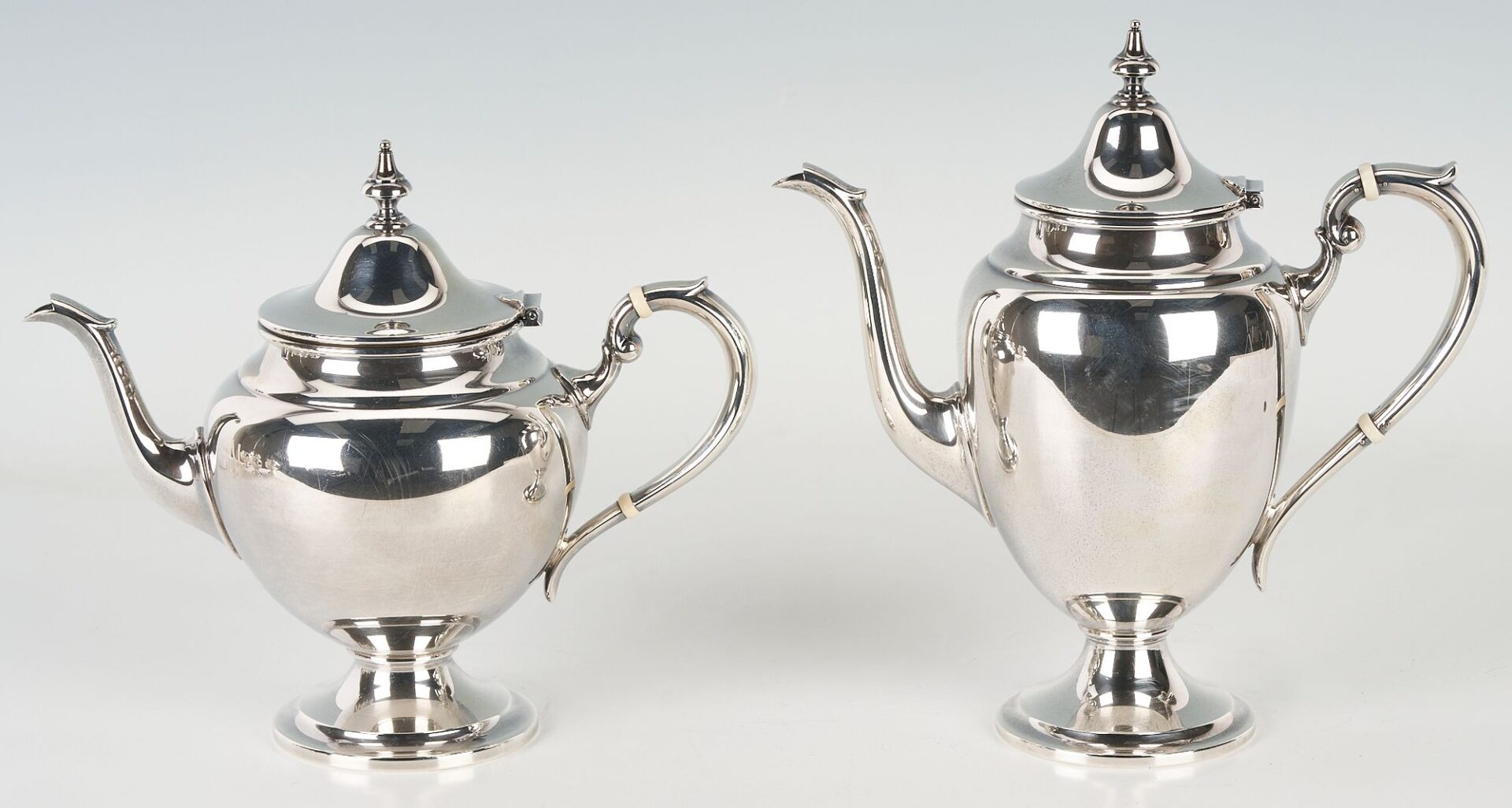 Lot 270: Gorham Sterling  5-Piece Coffee and Tea Service, Puritan Pattern
