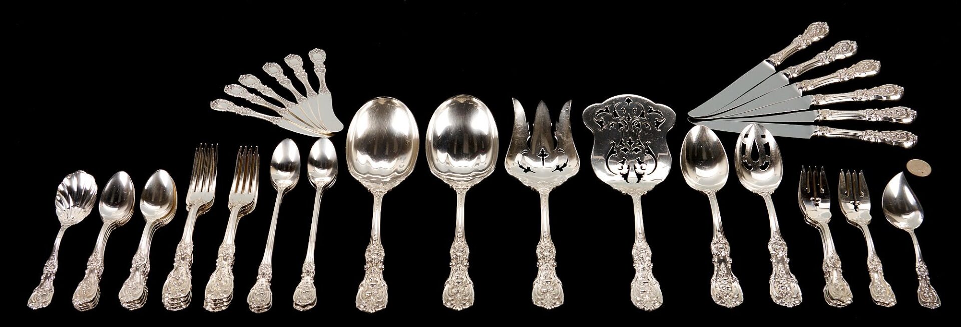 Lot 273: 47 pcs. Reed & Barton Francis I Sterling Flatware, Service for 6