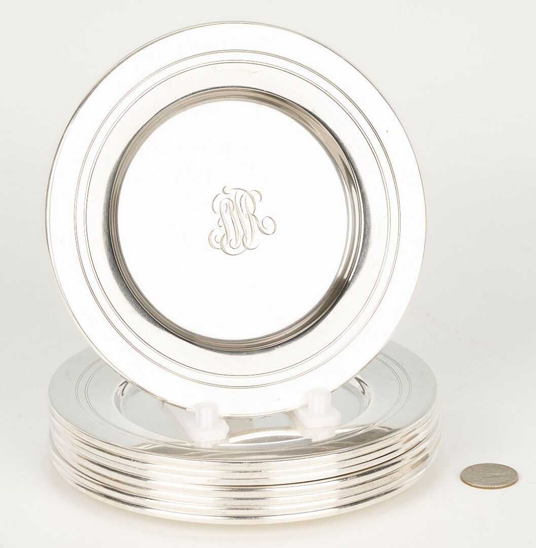 Lot 276: 8 Sterling Silver Bread Plates