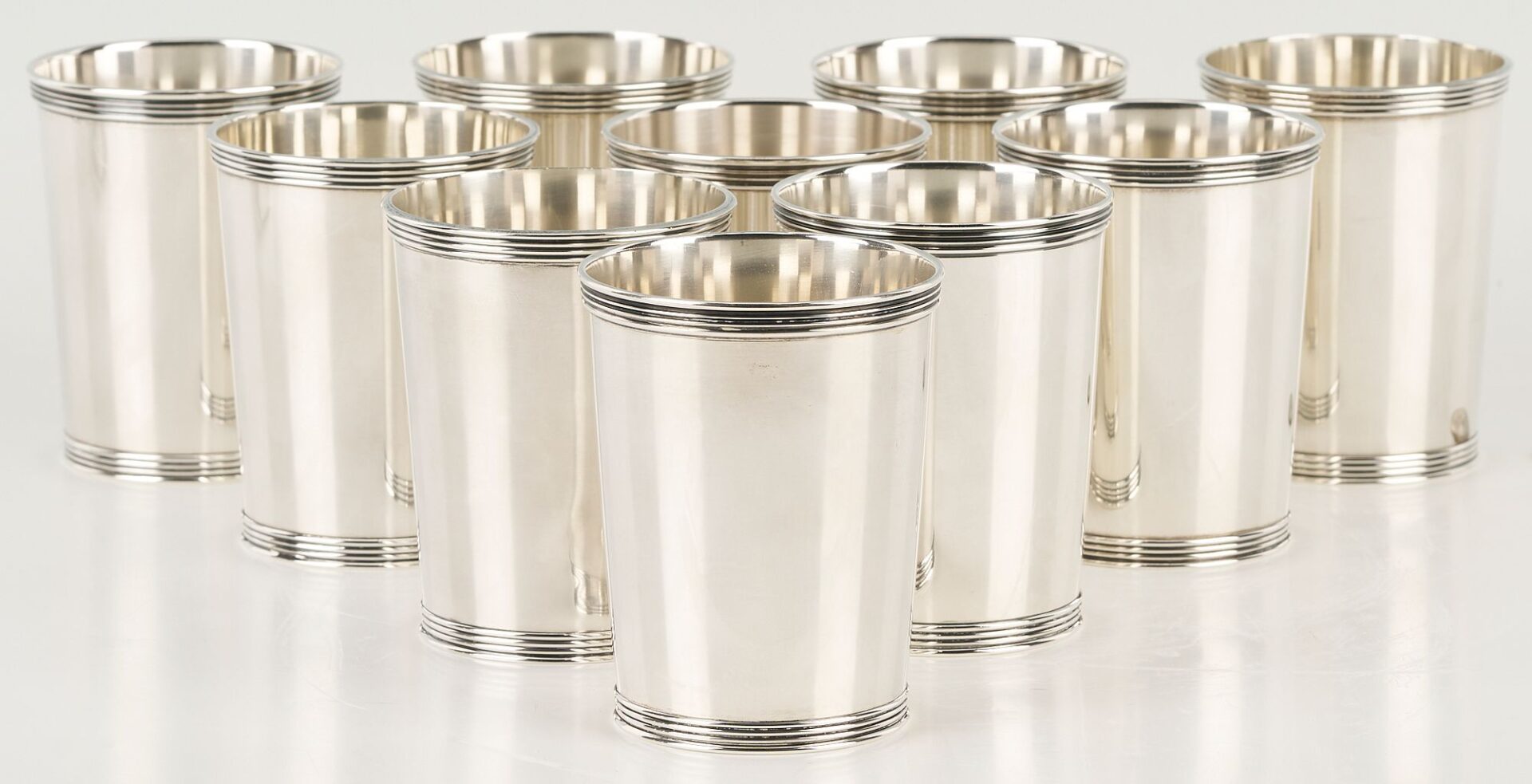 Lot 278: 10 Sterling Silver Julep Cups