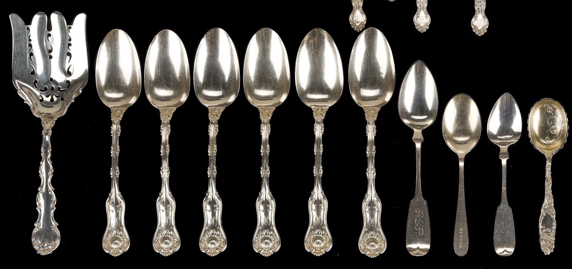 Lot 279: 65 pcs Assorted Sterling and Coin Silver Flatware