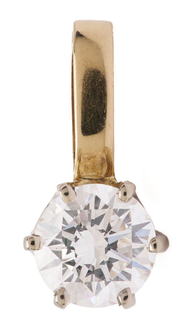 Lot 27: 2.66 Ct. Round Solitaire Natural Diamond Pendant, GIA Report