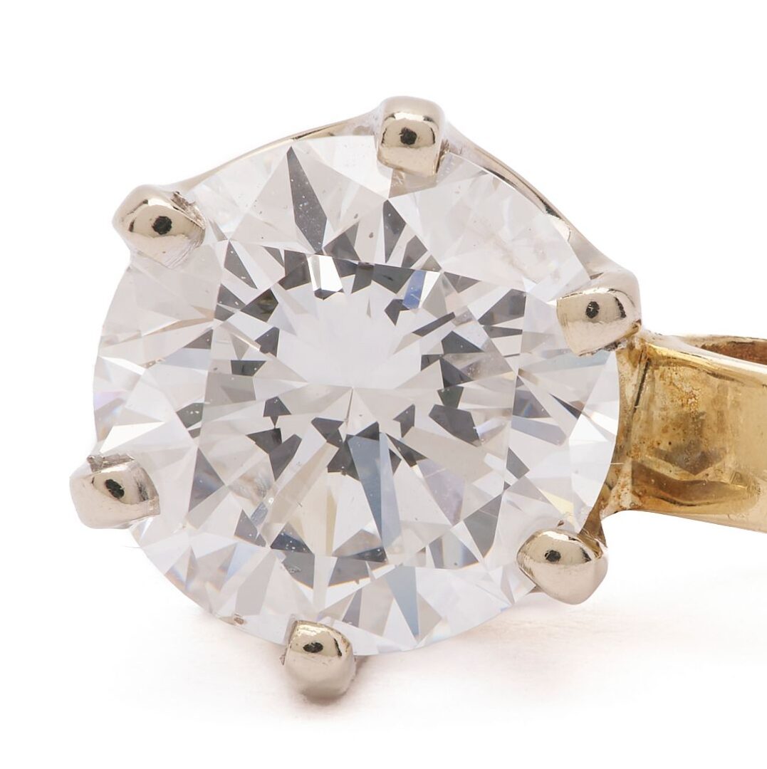 Lot 27: 2.66 Ct. Round Solitaire Natural Diamond Pendant, GIA Report