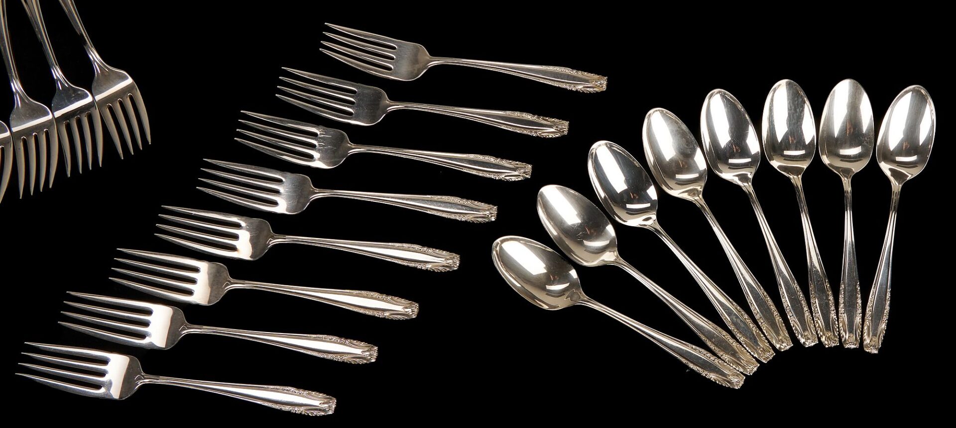 Lot 283: 35 Pcs. Wallace Stradivari Pattern Sterling Flatware & 4 others