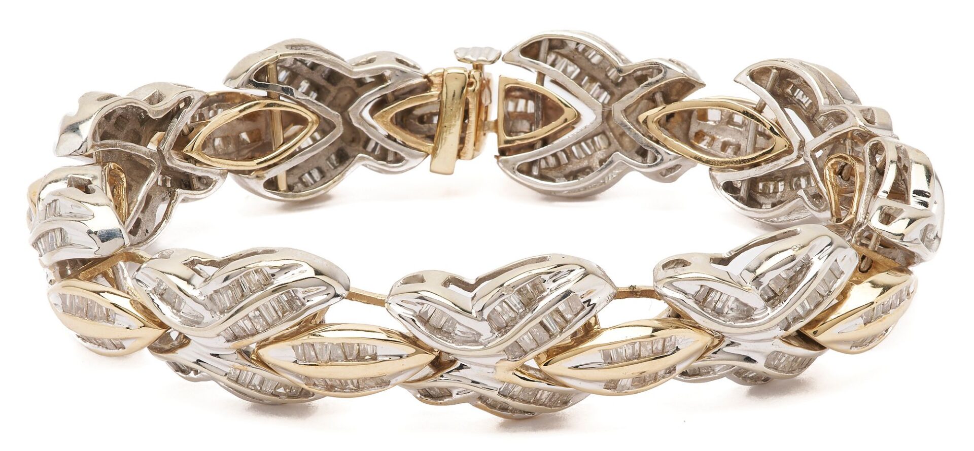 Lot 293: 14K Gold & Diamond Bracelet