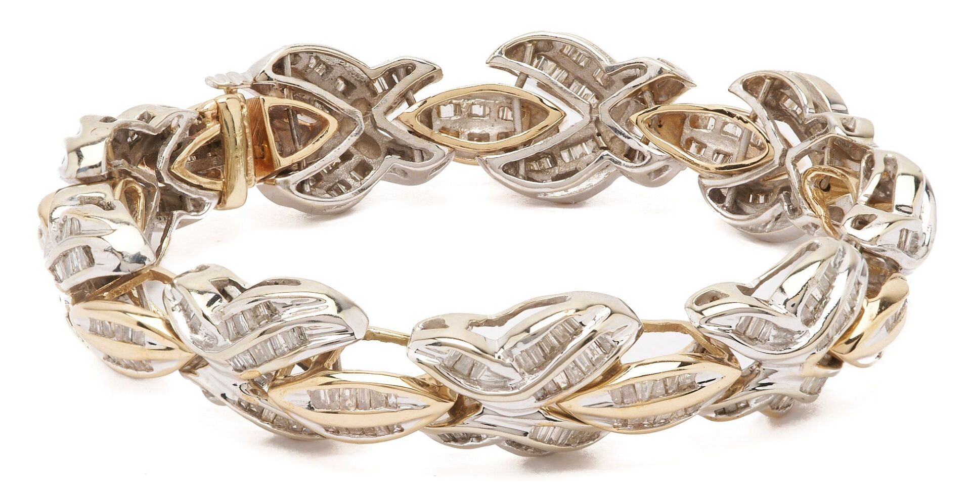 Lot 293: 14K Gold & Diamond Bracelet