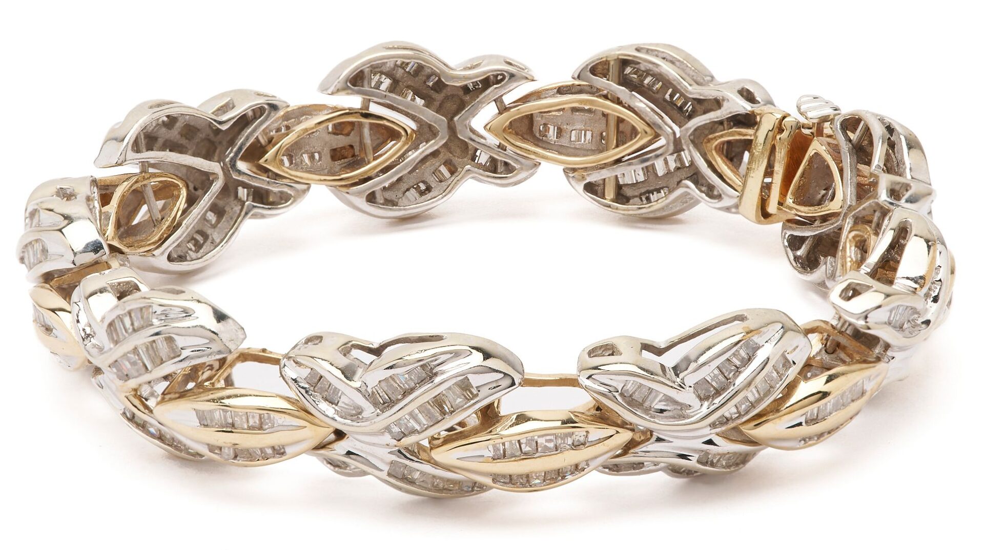 Lot 293: 14K Gold & Diamond Bracelet