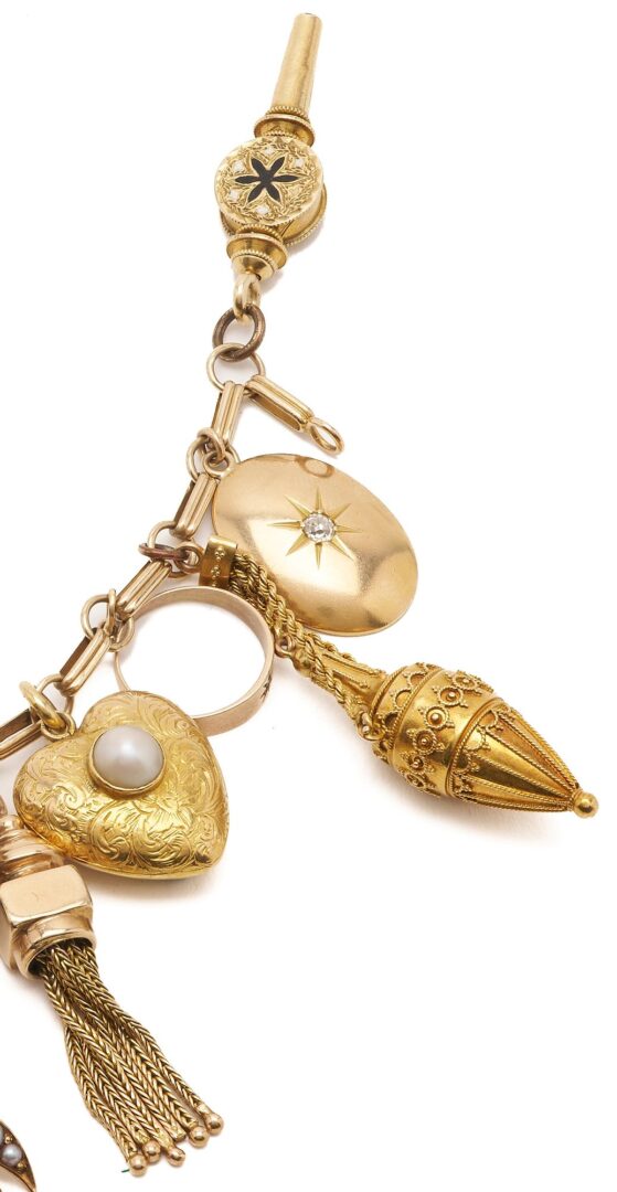 Lot 294: Victorian Gold Charm Bracelet