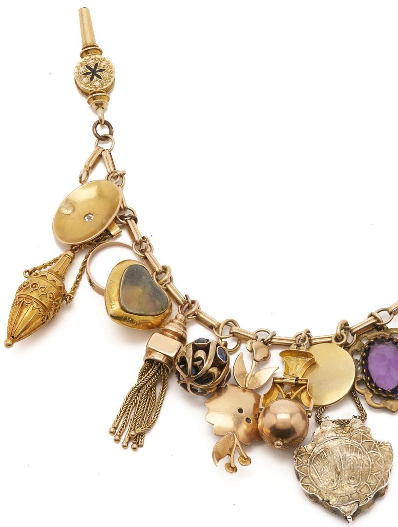 Lot 294: Victorian Gold Charm Bracelet