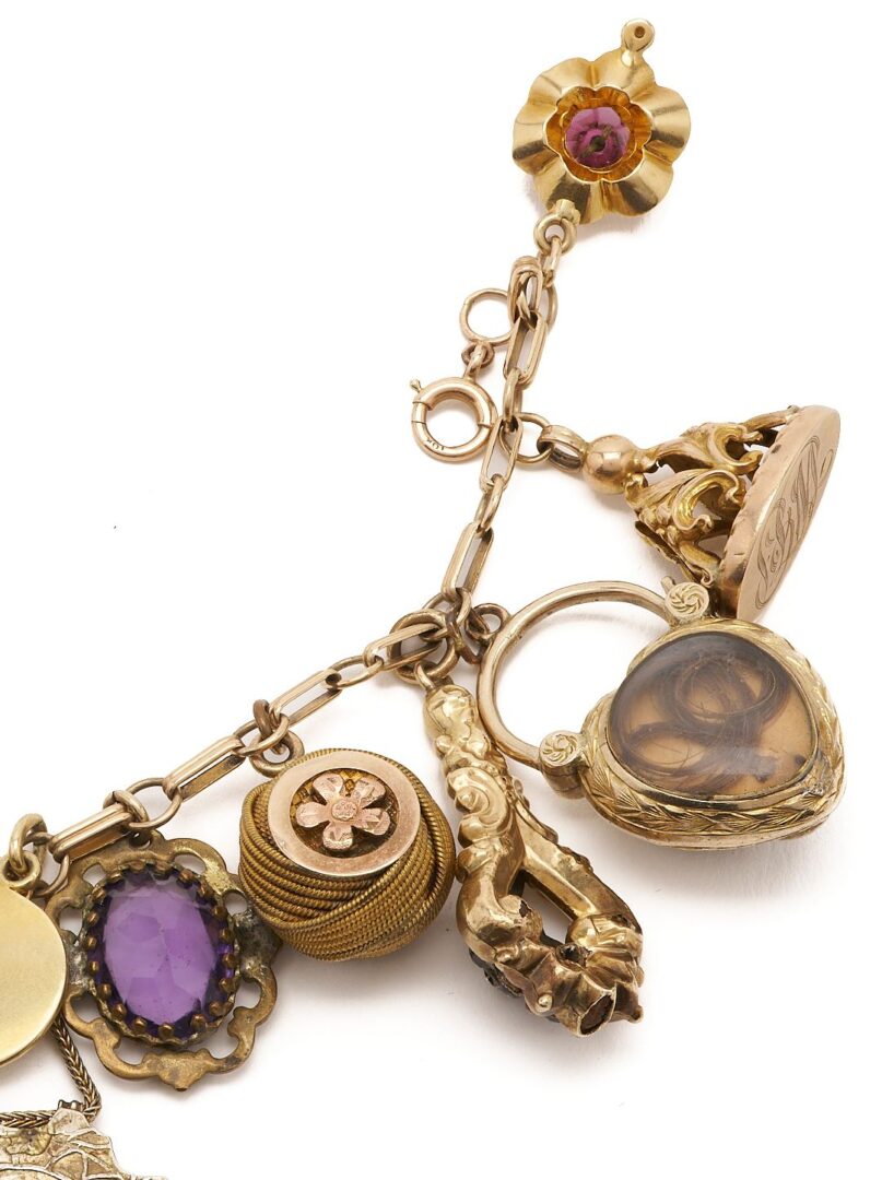 Lot 294: Victorian Gold Charm Bracelet