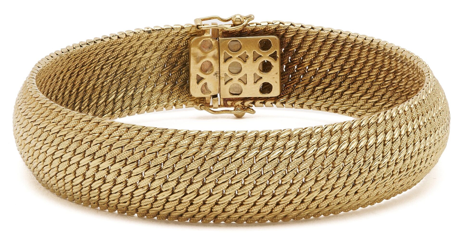 Lot 297: 14K Gold Italian Mesh Bracelet