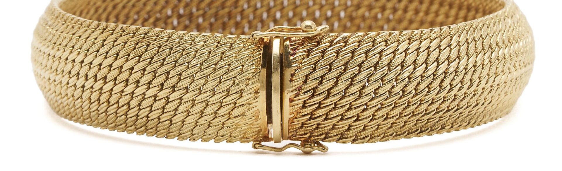 Lot 297: 14K Gold Italian Mesh Bracelet