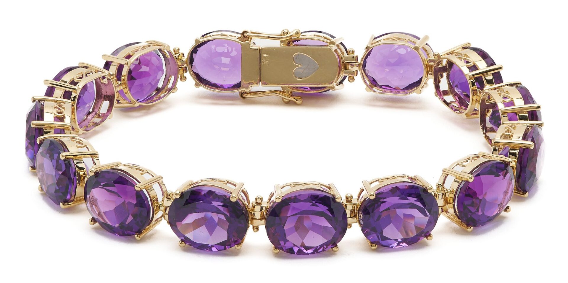 Lot 303: 14K Gold and Amethyst Bracelet & Ring