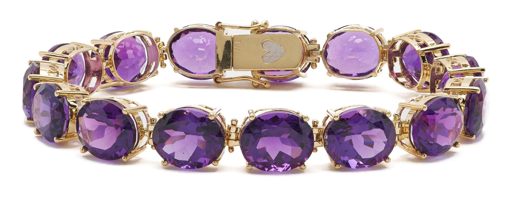 Lot 303: 14K Gold and Amethyst Bracelet & Ring