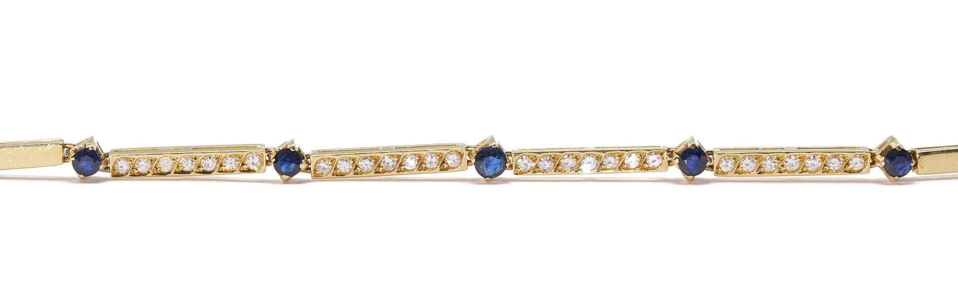 Lot 305: 18K Gold, Sapphire, & Diamond Necklace