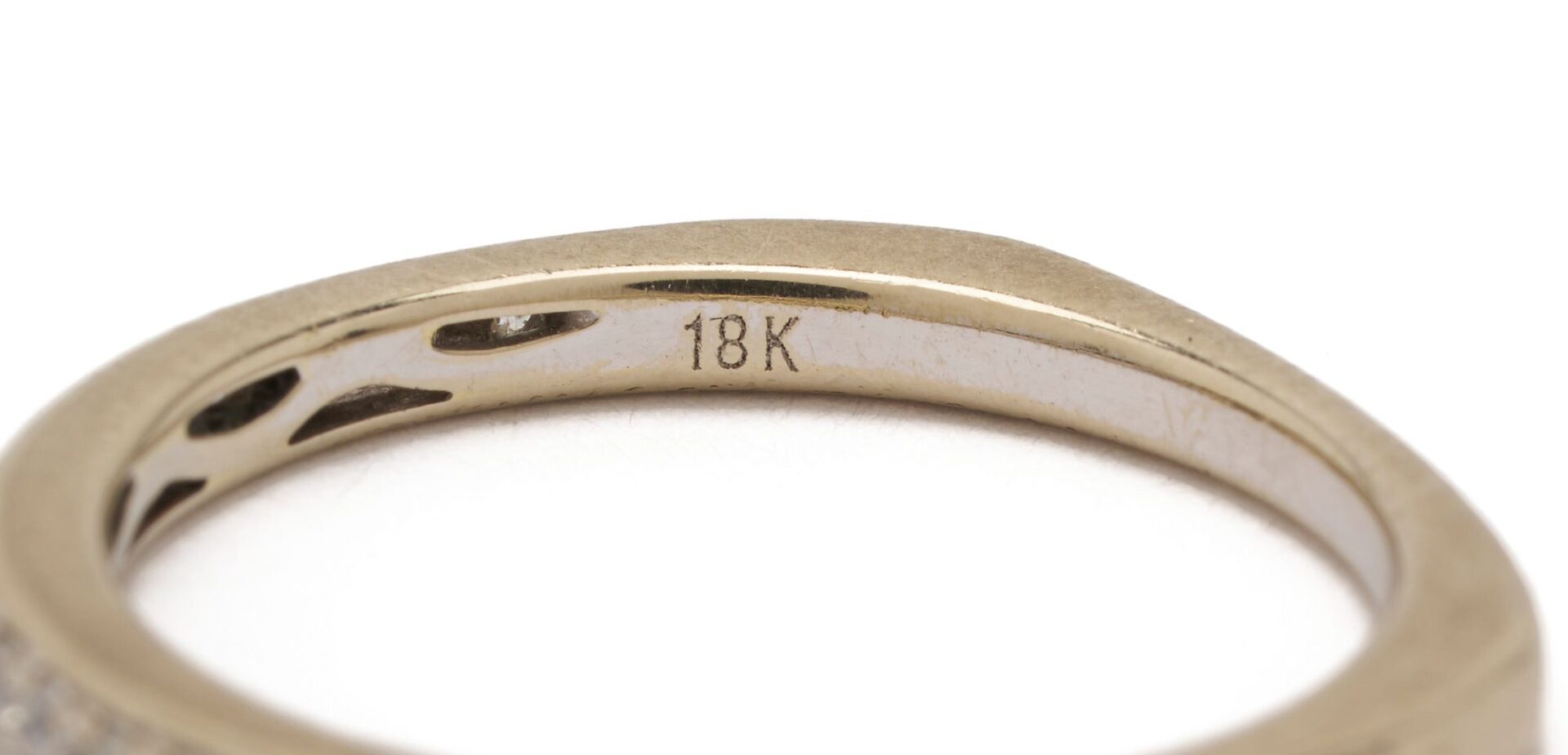 Lot 308: Platinum & 18K Gold Diamond Wedding Set