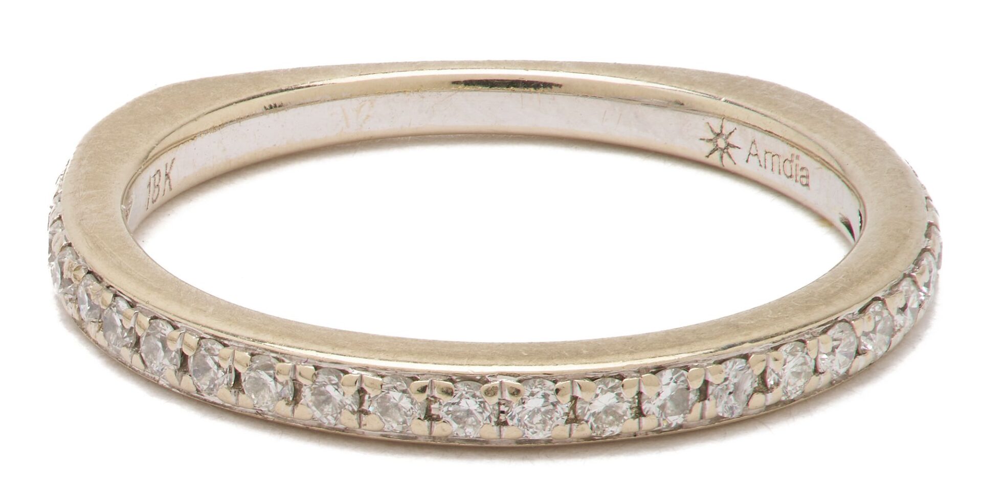 Lot 308: Platinum & 18K Gold Diamond Wedding Set