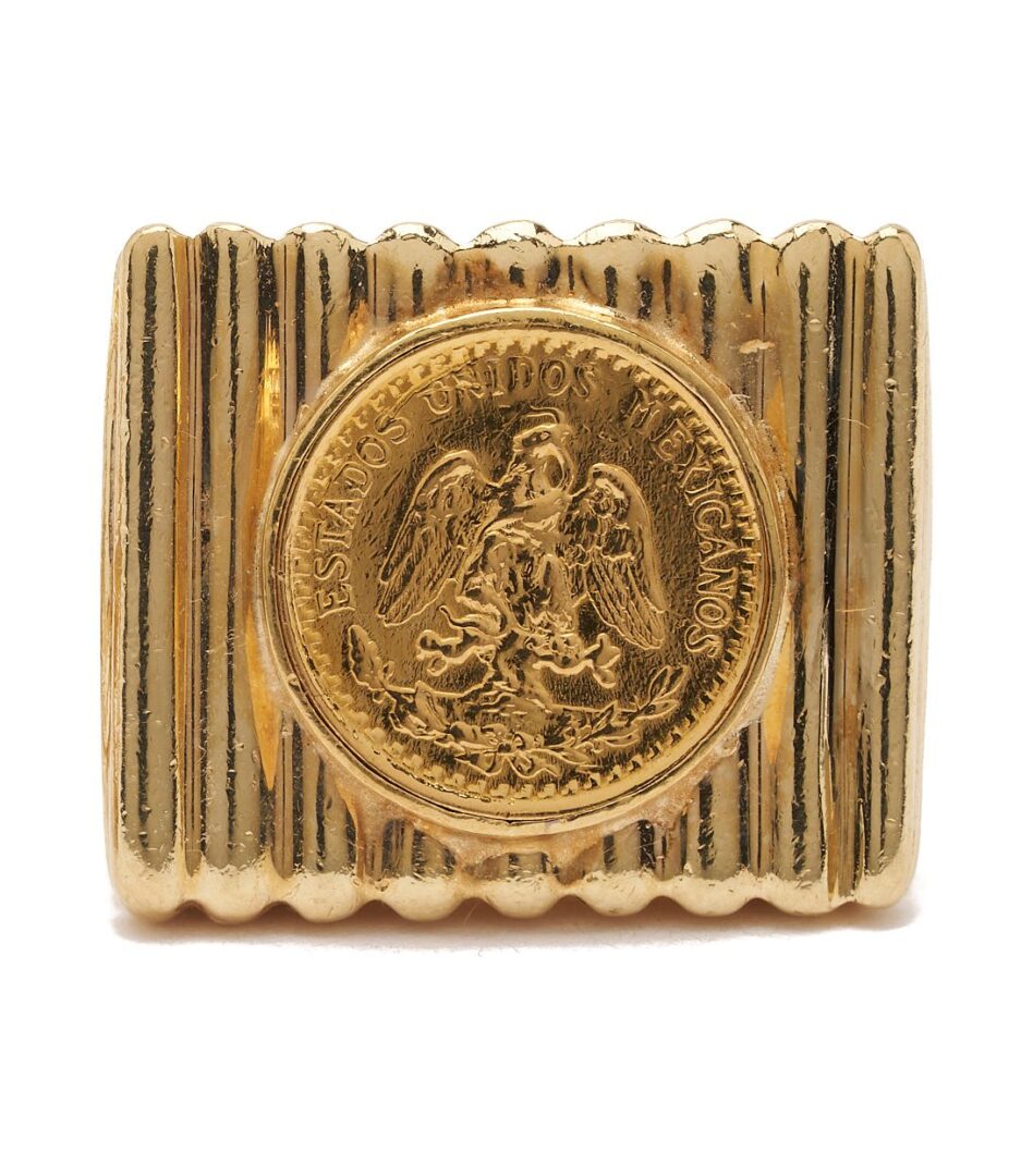 Lot 310: Two Ladies’ 14K Gold Coin Rings