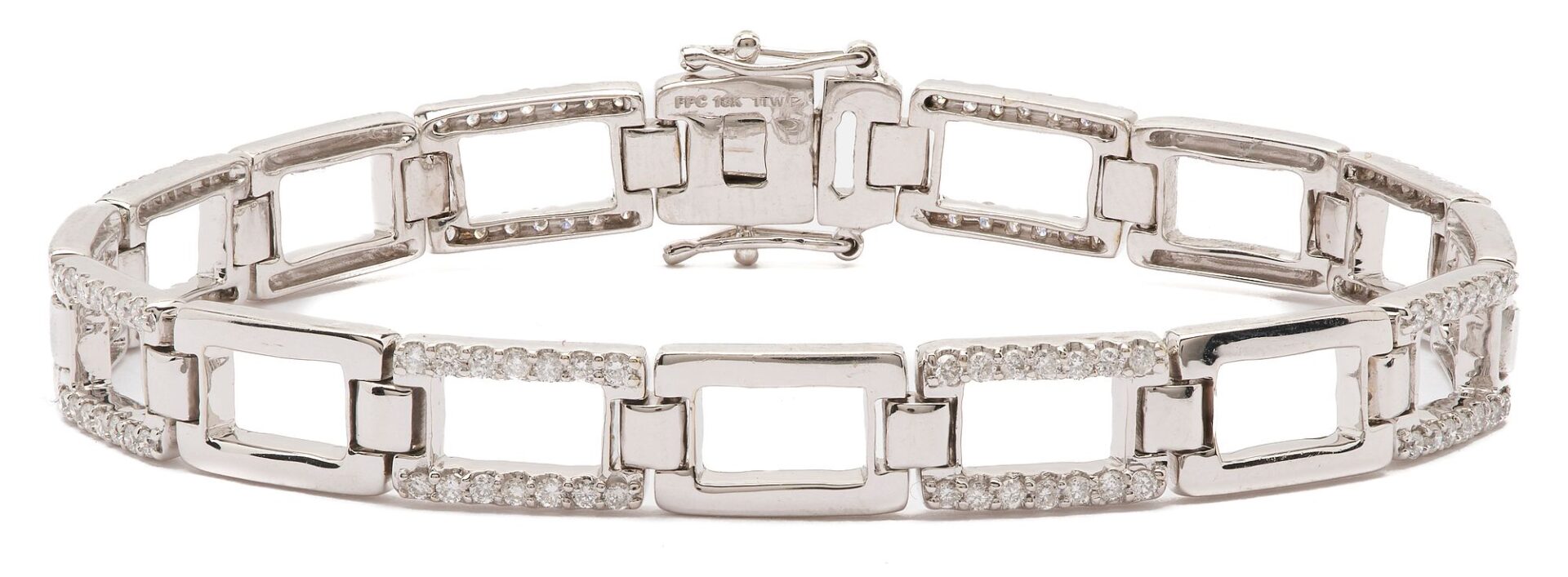 Lot 314: 18K Gold & Diamond Bracelet