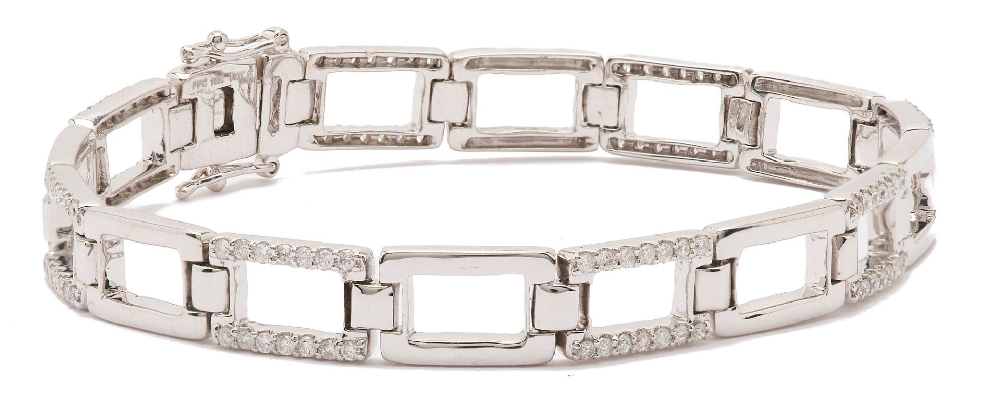 Lot 314: 18K Gold & Diamond Bracelet