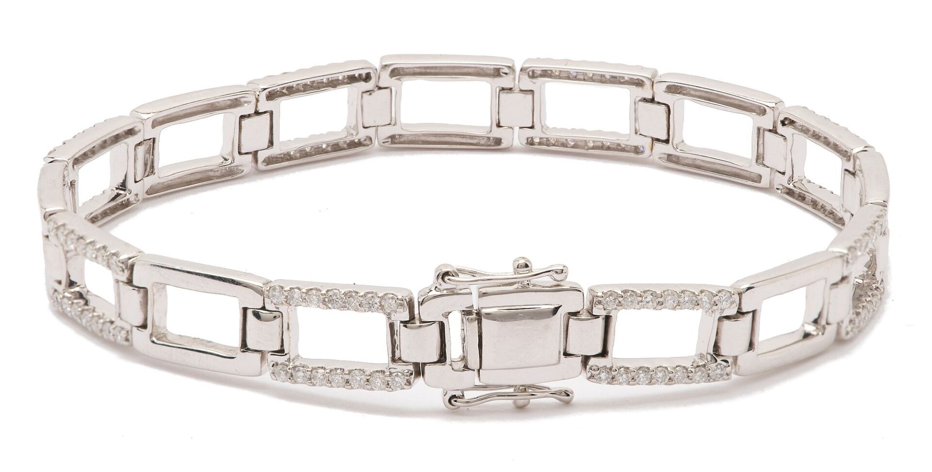 Lot 314: 18K Gold & Diamond Bracelet
