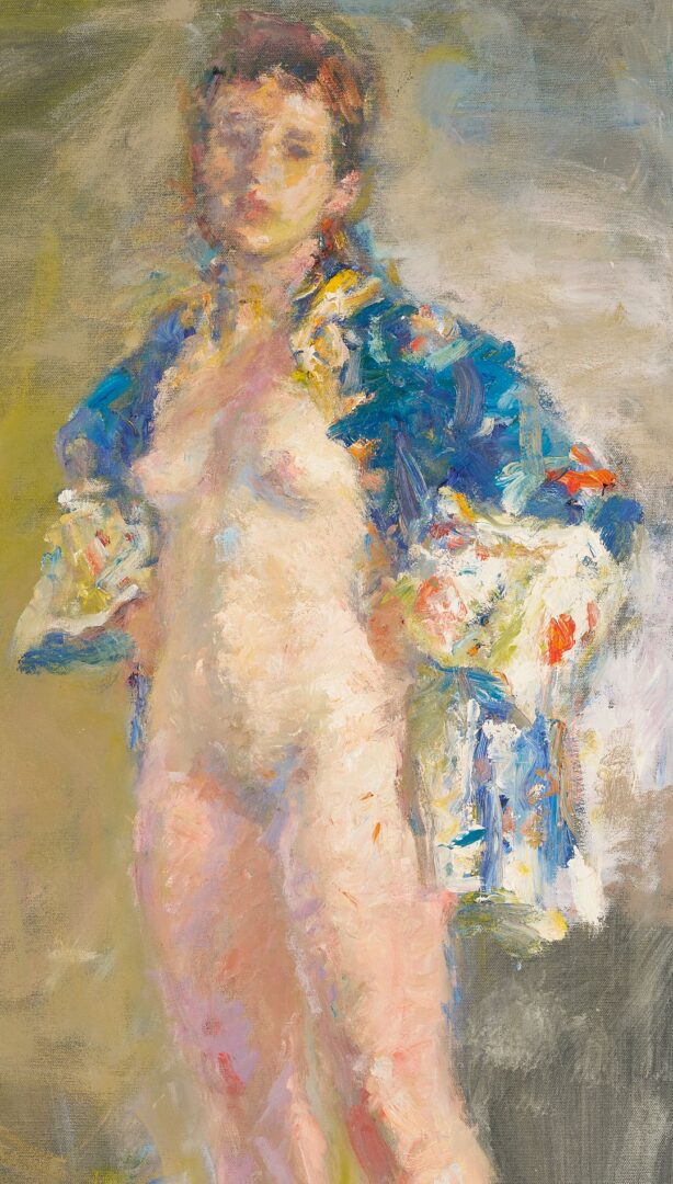 Lot 321: Charles Richards O/C Impressionist Painting, Nude