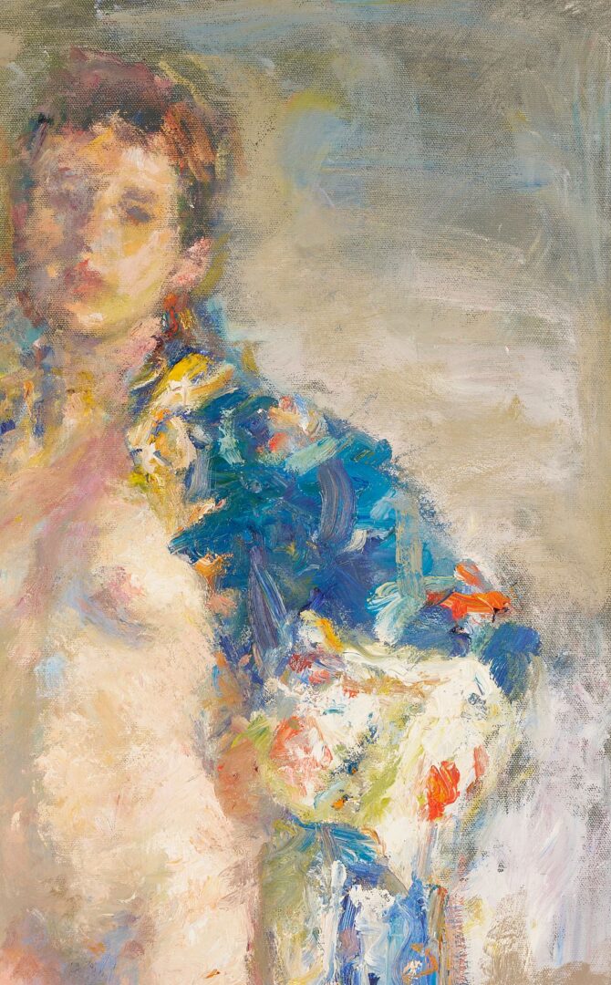 Lot 321: Charles Richards O/C Impressionist Painting, Nude
