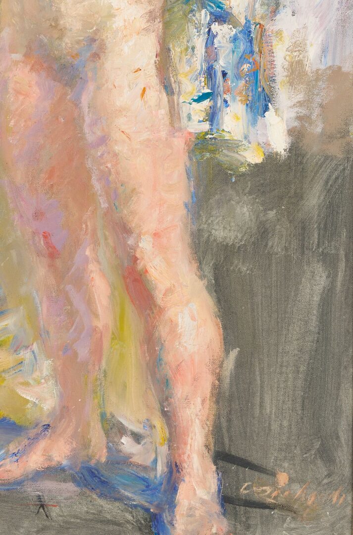 Lot 321: Charles Richards O/C Impressionist Painting, Nude
