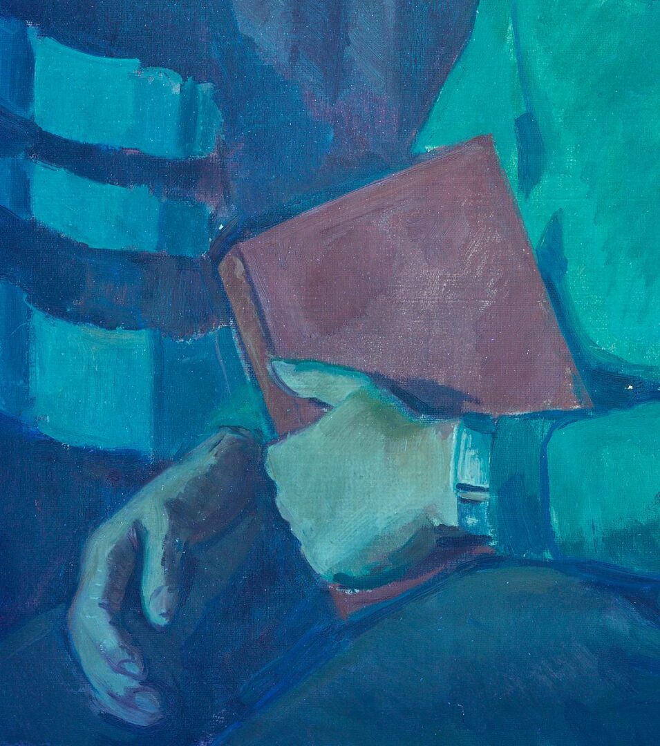 Lot 323: Philip Perkins Oil Portrait of Syd Hailey, Exhibited