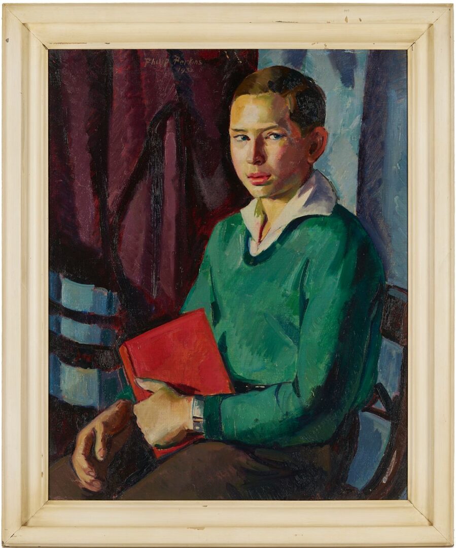 Lot 323: Philip Perkins Oil Portrait of Syd Hailey, Exhibited