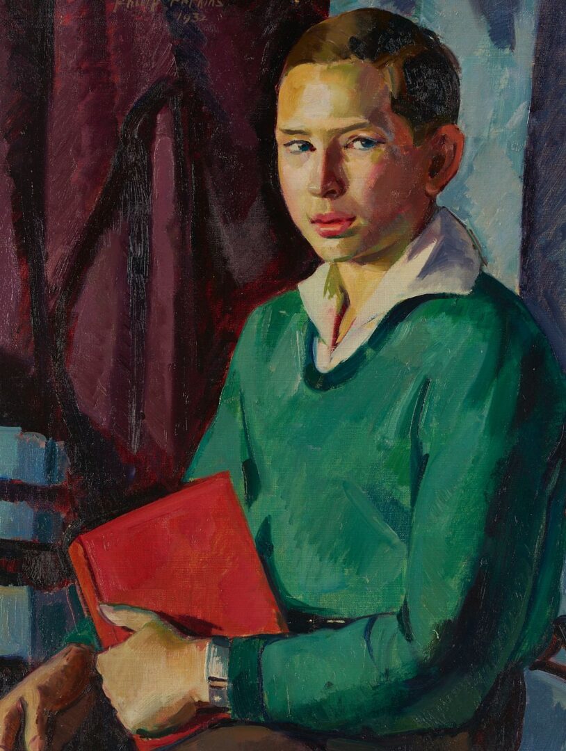 Lot 323: Philip Perkins Oil Portrait of Syd Hailey, Exhibited