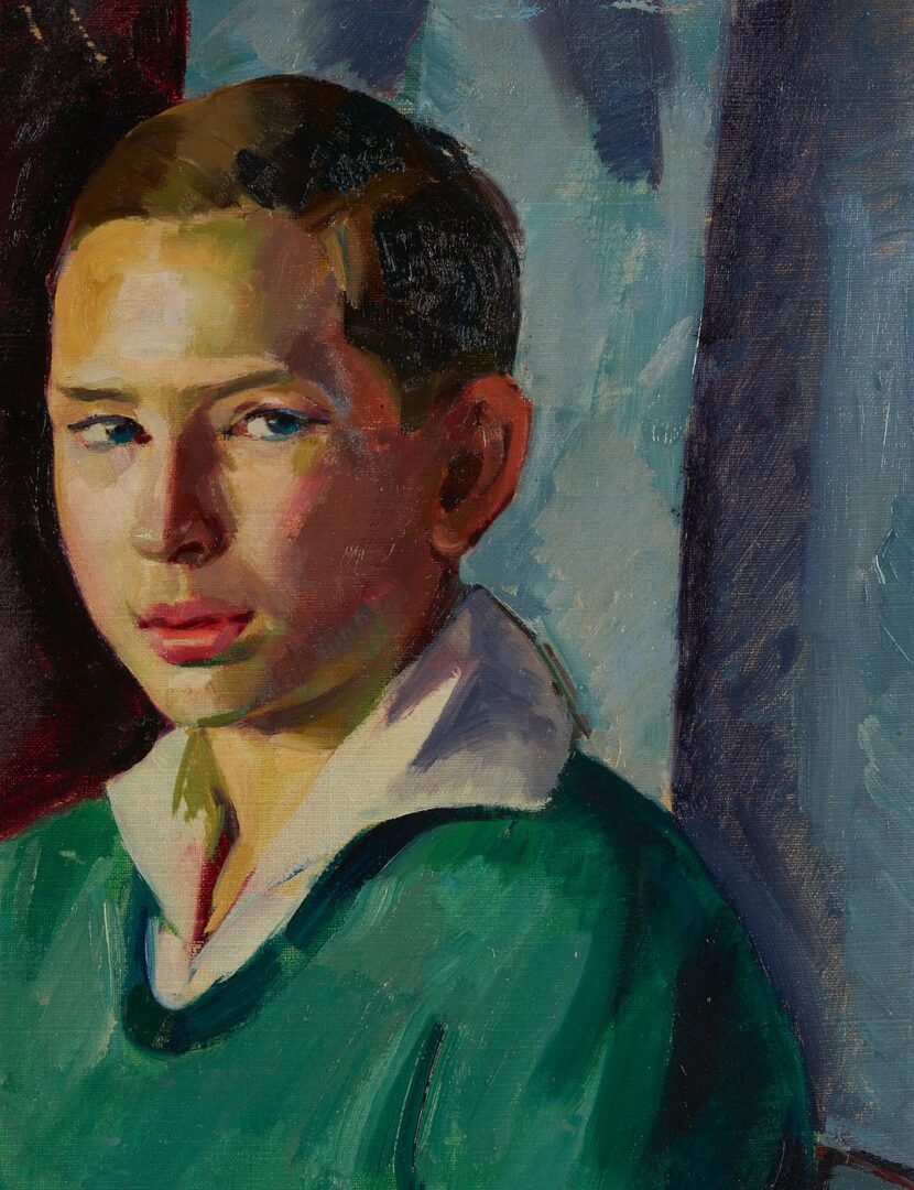 Lot 323: Philip Perkins Oil Portrait of Syd Hailey, Exhibited