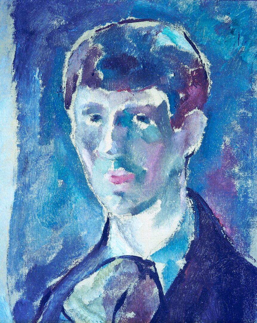 Lot 324: Charles Cagle O/B Self Portrait