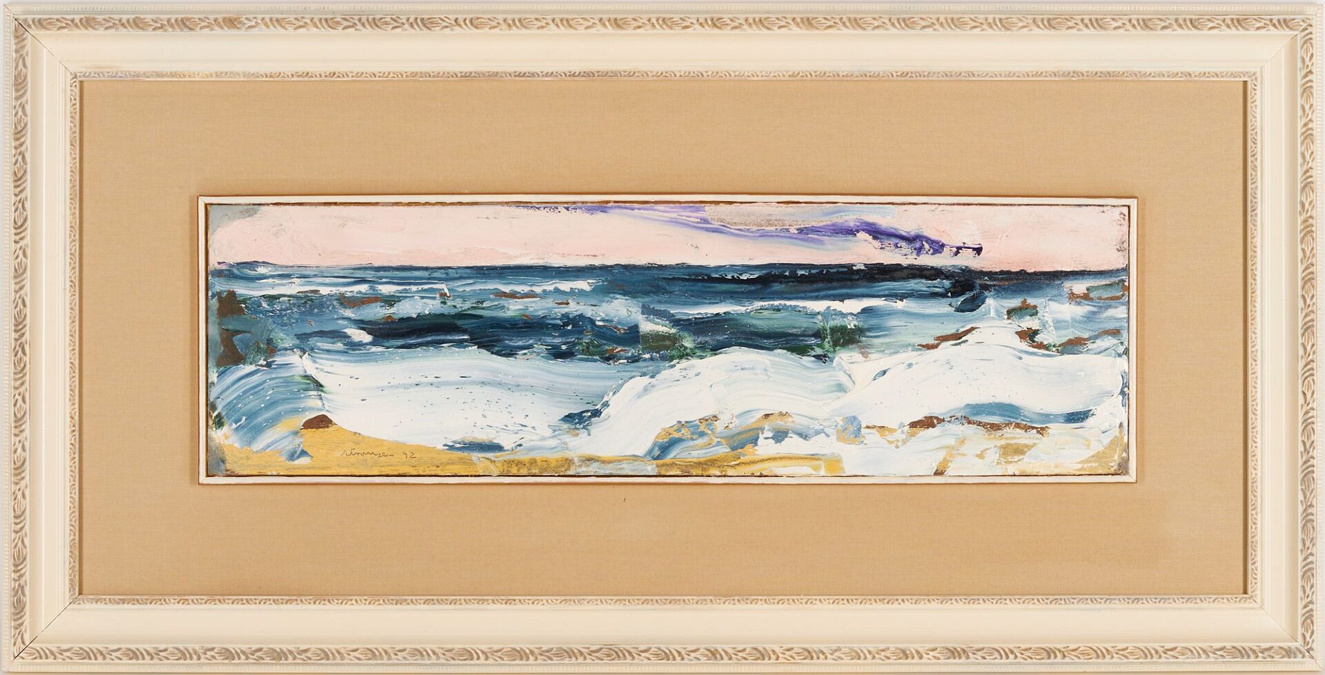 Lot 332: Sterling Strauser O/B Panoramic Seascape