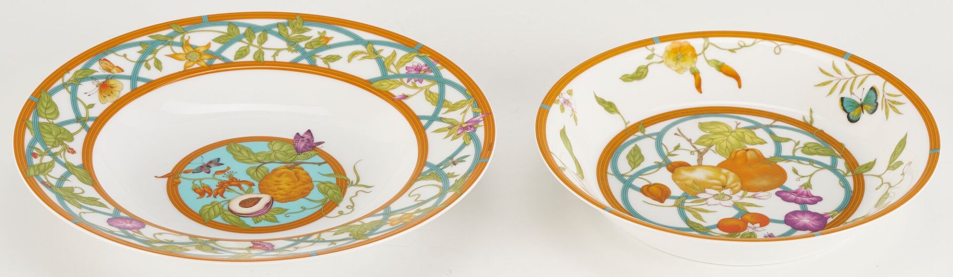 Lot 338: Hermes Siesta Island Porcelain Dinnerware, 55 pcs