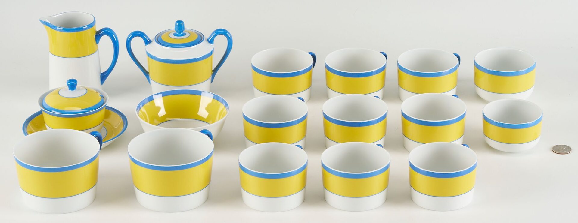 Lot 339: 75 Pcs. Haviland Musee Monet Pattern Porcelain Dinnerware