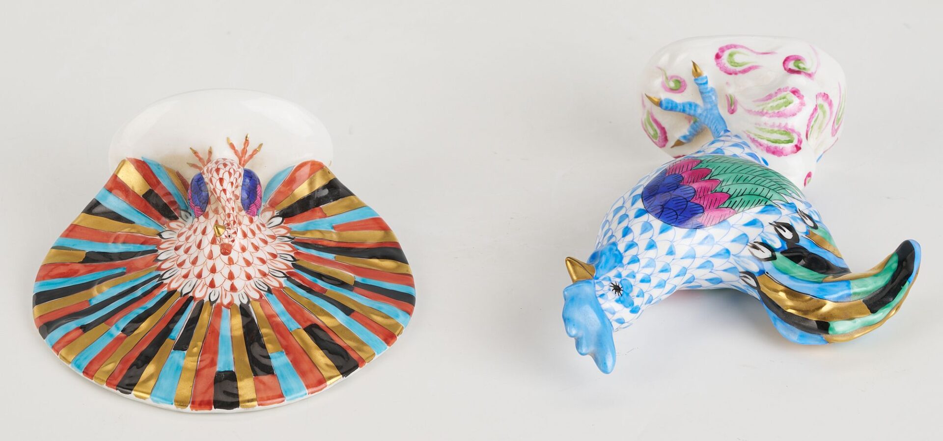 Lot 340: 4 Herend Porcelain Fowl or Bird Figures