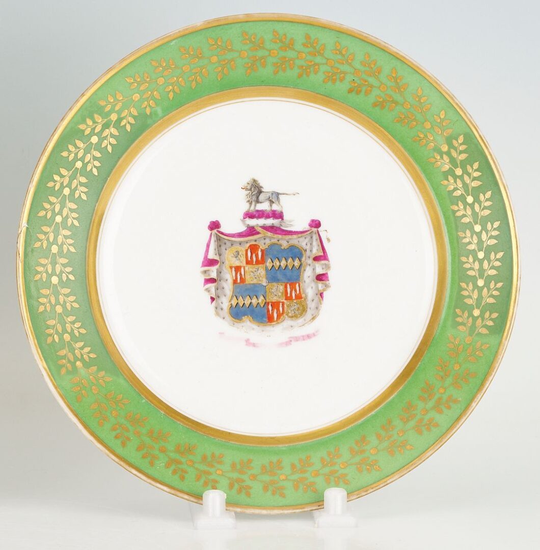 Lot 345: 2 Armorial Porcelain Plates, Northumberland
