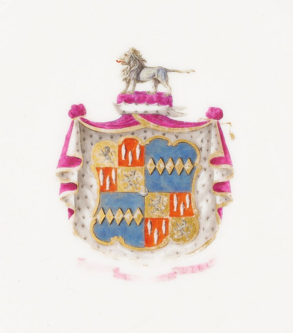 Lot 345: 2 Armorial Porcelain Plates, Northumberland