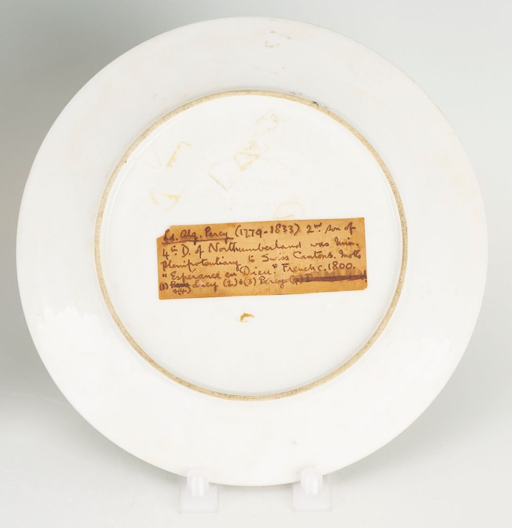 Lot 345: 2 Armorial Porcelain Plates, Northumberland
