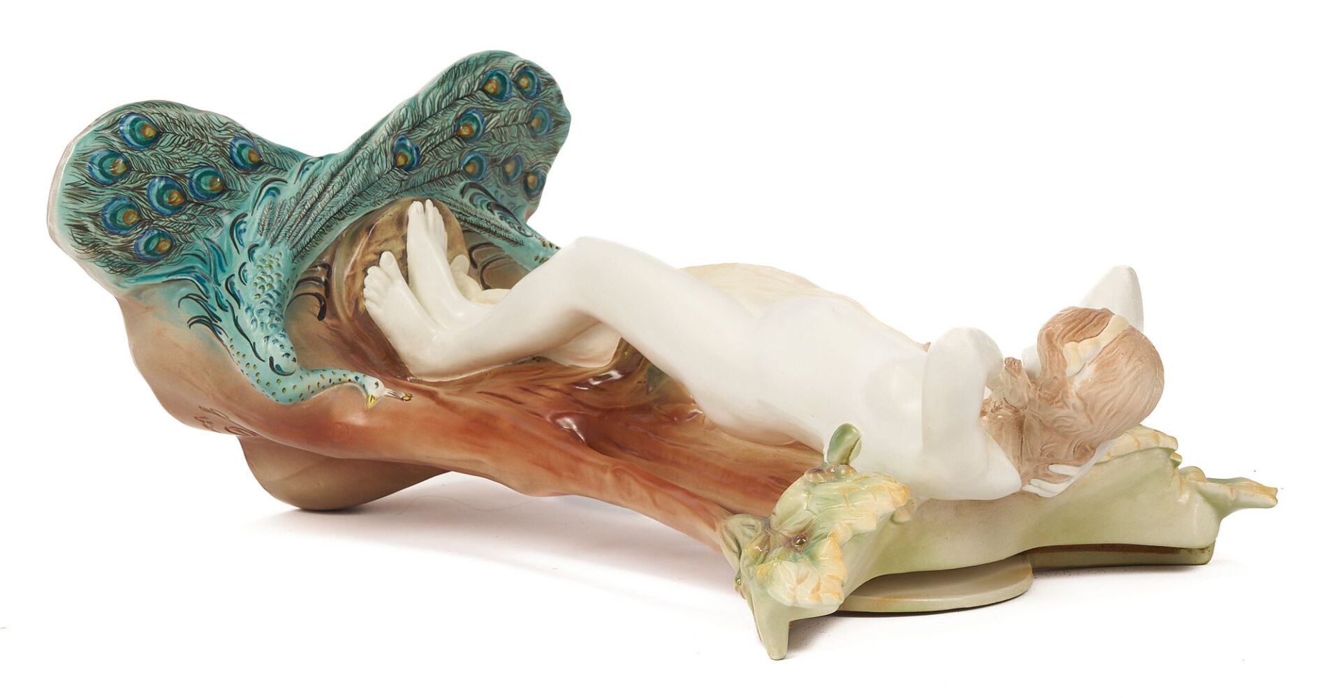 Lot 348: Goldscheider Art Nouveau Style Figural Mirror