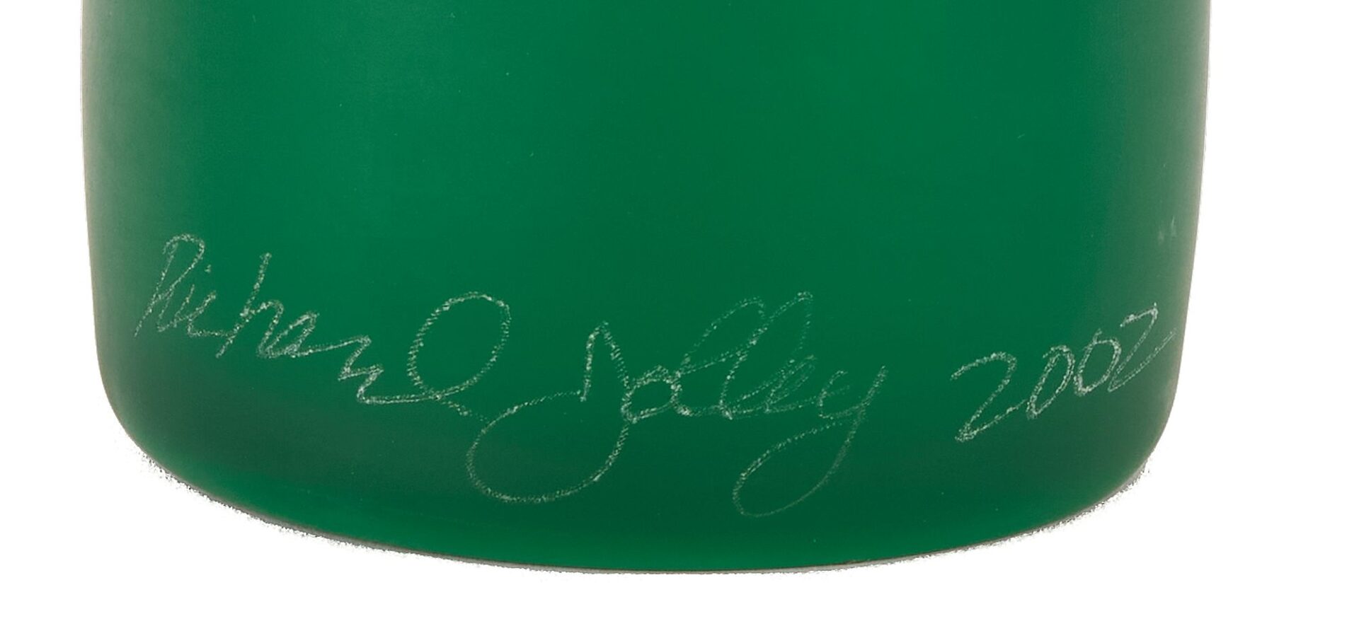 Lot 357: Richard Jolley Green Glass Sculpture & Paperweight