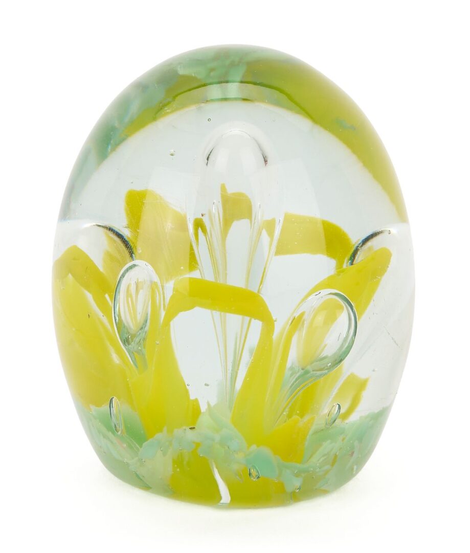 Lot 357: Richard Jolley Green Glass Sculpture & Paperweight