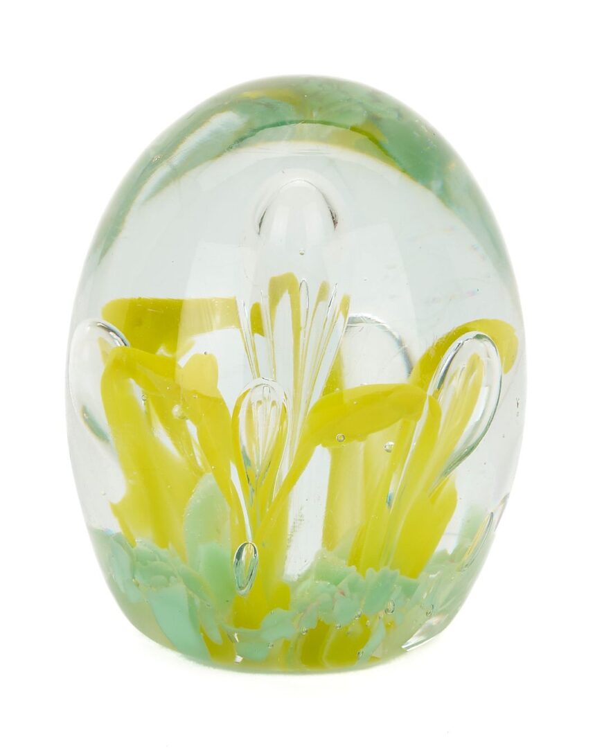 Lot 357: Richard Jolley Green Glass Sculpture & Paperweight
