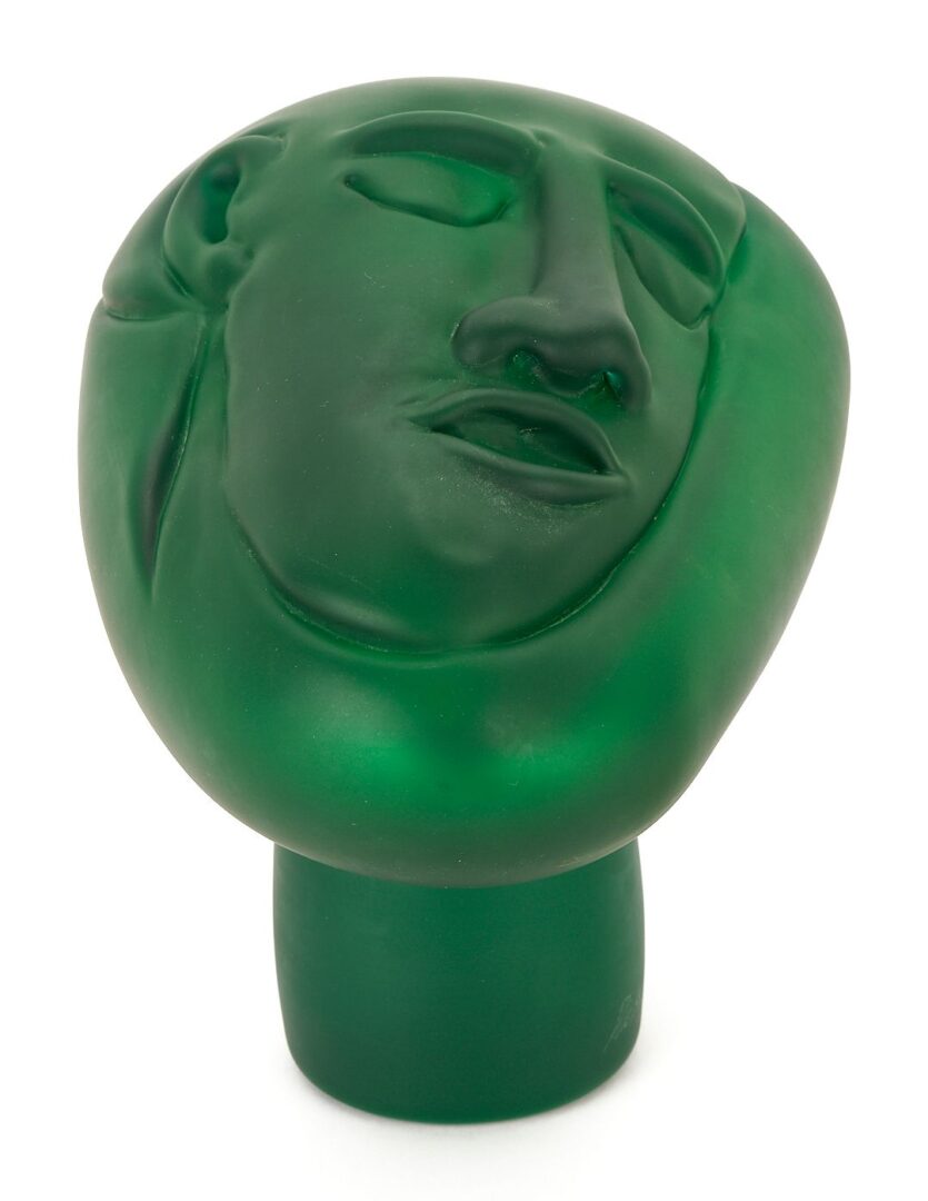 Lot 357: Richard Jolley Green Glass Sculpture & Paperweight